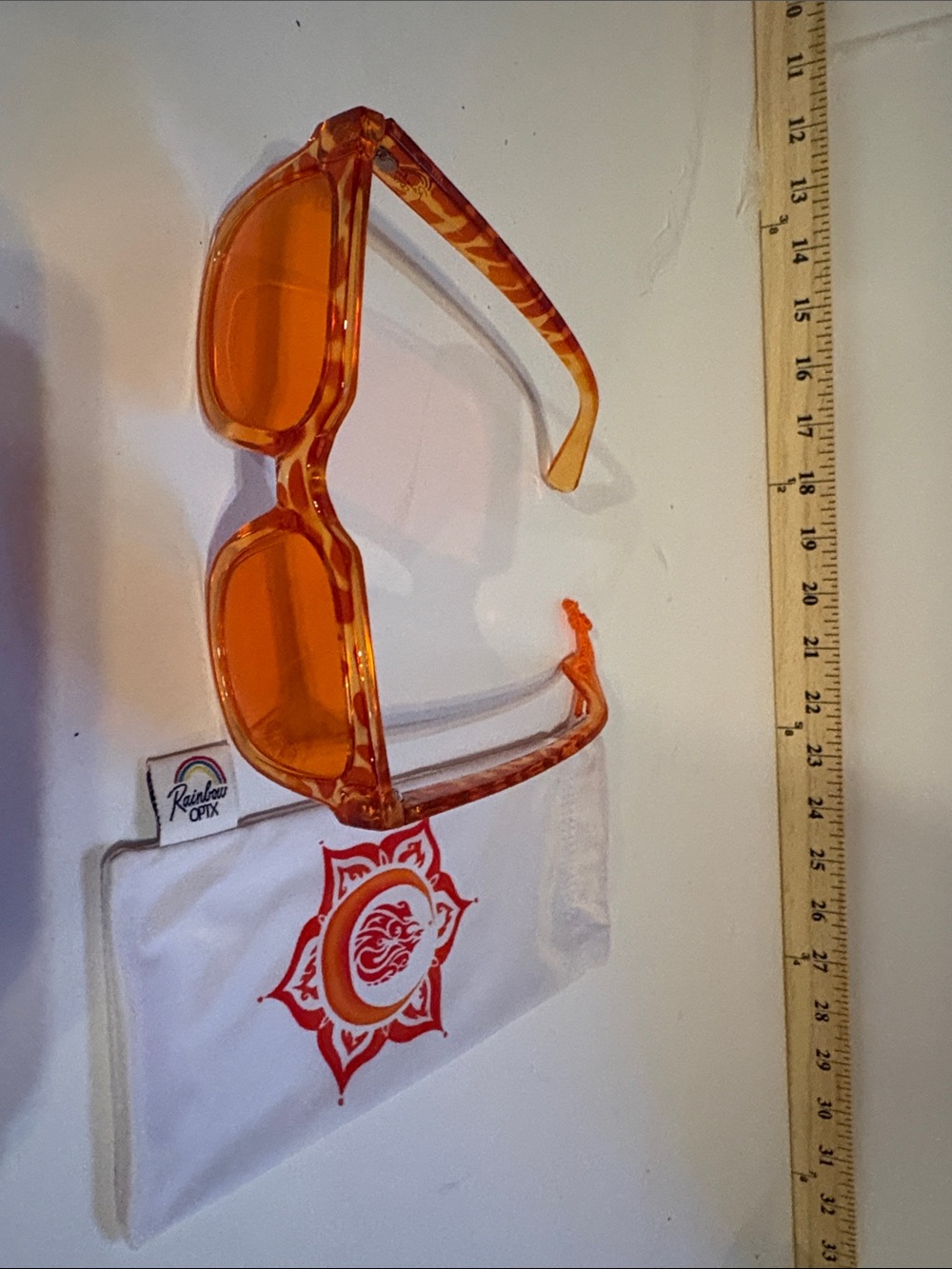 Rainbow Optix Sunglasses - The Unit – Inspiration Orange - Unisex - Cloth Case